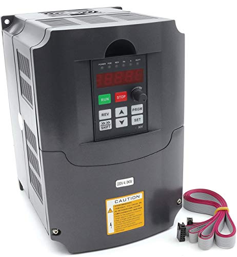 RATTMMOTOR Frequenzumrichter,4KW 380V Automatisierung Umrichter VFD,1-/3-Phasen-Eingang auf 3-Phasen-Ausgang Variable Frequency Driver Inverter mit 2m Verlängerungskabel von RATTMMOTOR
