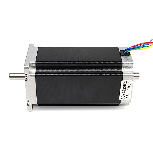 RATTMMOTOR Schrittmotor Nema 23 Stepper Motor, Double Shaft 4-Draht Stepping Motor 2.8Nm (425oz.in) 3A 1.8 deg 57x57x112 mm für 3D-Drucker/CNC-Fräsmaschine von RATTMMOTOR