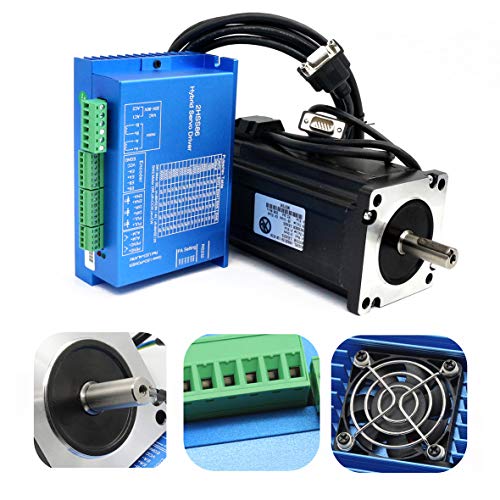 RATTMMOTOR Nema34 12N.m Geschlossener Kreislauf Hybrid Servo-Schrittmotor 12Nm 1700oz, 2-Phasen-Servo-Treiber der Serie HSS86 mit 3m Kabel-CNC Steuerung Kit für CNC Gravur-Fräsmaschine RATTMMOTOR Nema34 12N.m Geschlossener Kreislauf Hybrid Servo-Schrittmotor 12Nm 1700oz, 2-Phasen-Servo-Treiber der Serie HSS86 mit 3m Kabel-CNC Steuerung Kit für CNC Gravur-Fräsmaschine von RATTMMOTOR