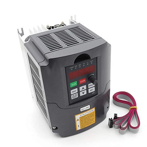 RATTMMOTOR Frequenzumrichter,3kW 220V 1-/3-Phasen-Eingang Wechselrichter Umrichter VFD mit 2m Verlängerungskabel für Spindelmotor Geschwindigkeit Kontrolle von RATTMMOTOR