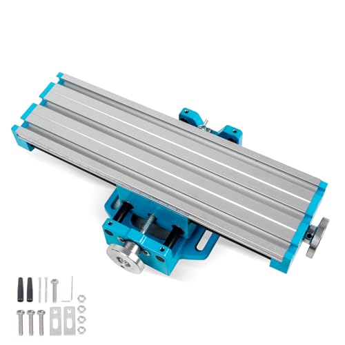 RATTMMOTOR XY Axis Slide Vise Multifunction BG-6880 Cross Worktable Fräsmaschine, Werkbankklemme, Hub X-Achse - 54 mm, Y-Achse - 194 mm, Aluminiumlegierung für Fräs- und Bohrmaschine von RATTMMOTOR