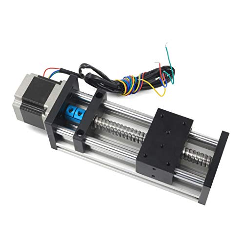 Travel Length 100/200/300/400/500mm EBX1605J Double Optical Axis Ball Screw Linear Slide Rail CNC Linear Motion Rail Guide with Nema23 Steppper Motor 1.8° 3A 1.2N.m for CNC Milling Machine (300mm) von RATTMMOTOR