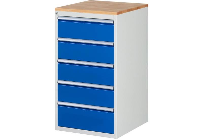 RAU Hängeschuhschrank Schubladenschrank 580x650x1035mm B-Top-25mm 5xSchublade-TA lichtgrau/e von RAU