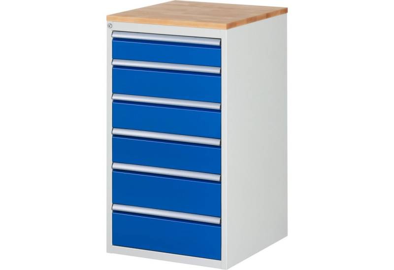 RAU Hängeschuhschrank Schubladenschrank 580x650x1035mm B-Top-25mm 6xSchublade-TA lichtgrau/e von RAU