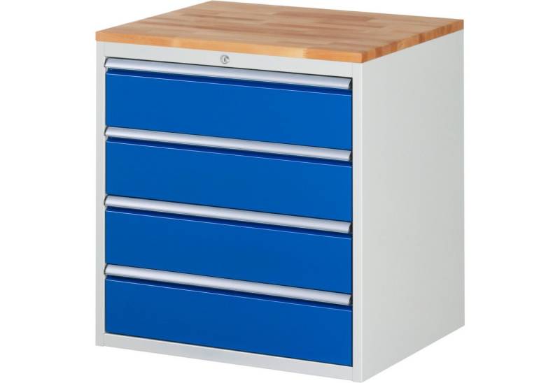 RAU Hängeschuhschrank Schubladenschrank 770x650x825mm B-Top-25mm 4xSchublade-TA lichtgrau/en von RAU