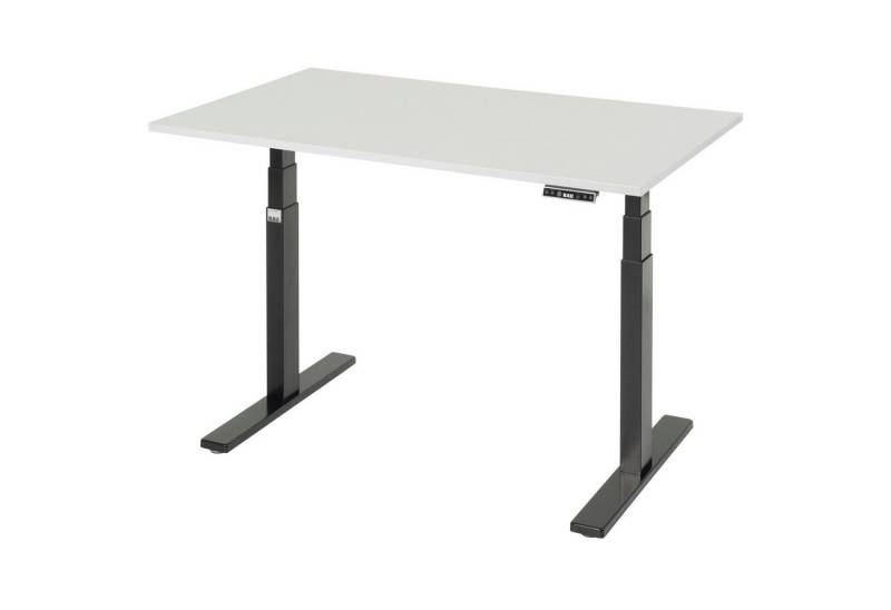 RAU Schreibtisch Schreibtisch adlatus 100 1250x800x650-1300 M-Platte schwarz von RAU