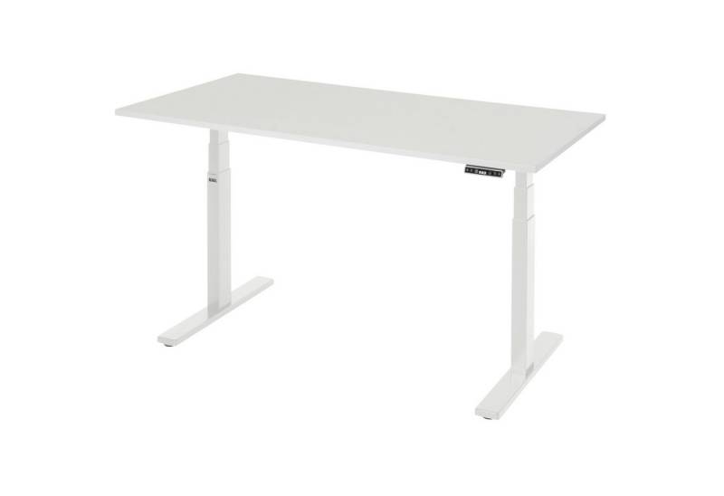 RAU Schreibtisch Schreibtisch adlatus 100 1500x800x650-1300 M-Platte lichtgrau von RAU