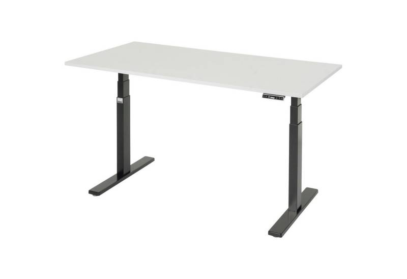 RAU Schreibtisch Schreibtisch adlatus 100 1500x800x650-1300 M-Platte schwarz von RAU
