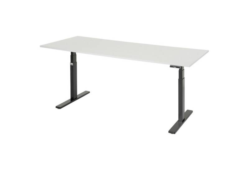 RAU Schreibtisch Schreibtisch adlatus 100 2000x800x650-1300 M-Platte schwarz von RAU