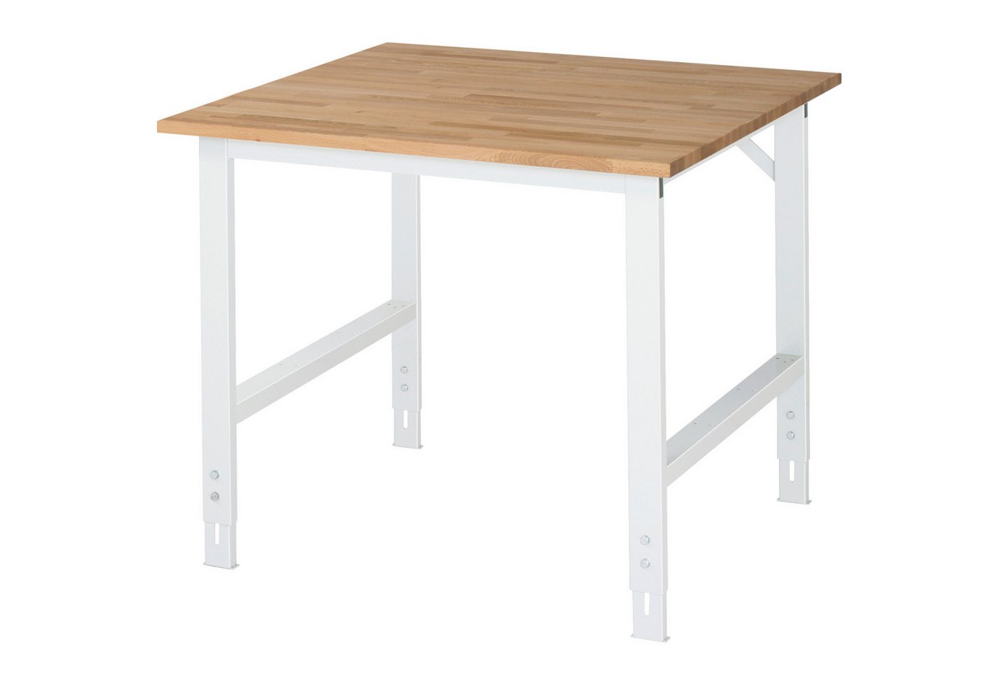 RAU Werkbank Arbeitstisch 1000x1000x760-1080 B-Platte 25mm lichtgrau RAU Werkbank Arbeitstisch 1000x1000x760-1080 B-Platte 25mm lichtgrau von RAU