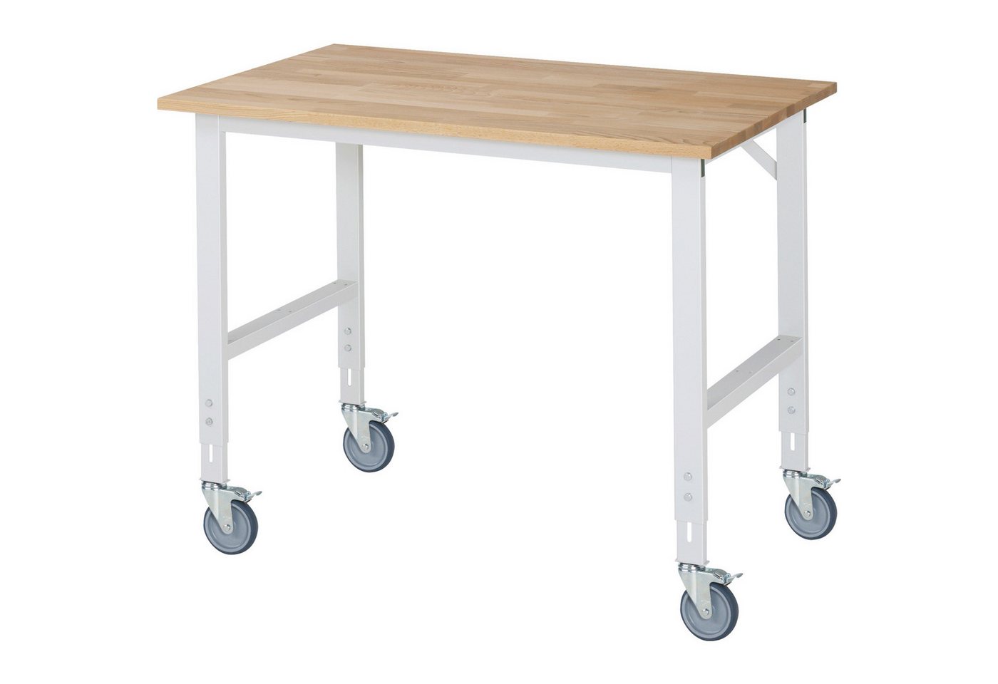 RAU Werkbank Arbeitstisch 1250x800x910-1230 fahrbar B-Platte 25mm lichtgrau RAU Werkbank Arbeitstisch 1250x800x910-1230 fahrbar B-Platte 25mm lichtgrau von RAU