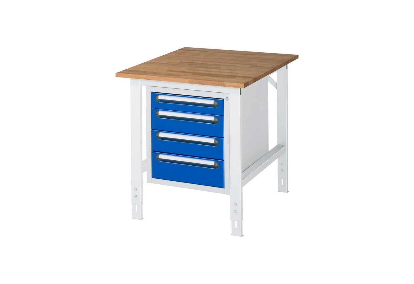 RAU Werkbank Arbeitstisch 750x1000x760-1080 4xSchub B-Platte 25mm lichtgrau/enzianb RAU Werkbank Arbeitstisch 750x1000x760-1080 4xSchub B-Platte 25mm lichtgrau/enzianb von RAU