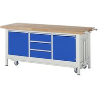 Werkbank mit absenkbarem Fahrgestell Modell 8569 b 2000 x t 700 x h 880mm - RAU von RAU