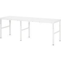 Rau Anbau-Arbeitstisch Serie E - Melamin-Platte BxTxH 1500x900x650-1000mm von RAU