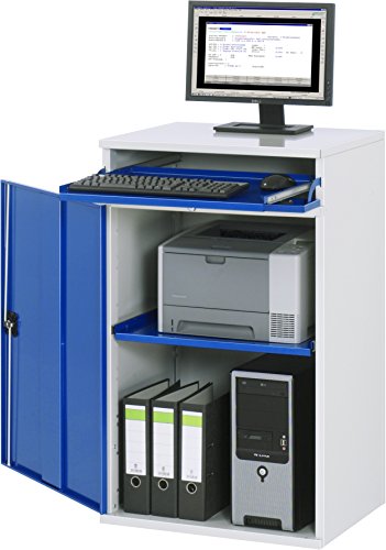 Rau Computer-Schrank, Metall, Lichtgrau/Enzianblau, 80 X 80 X 80 Cm von RAU