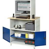 Rau Computer-Tisch 1022 mit Monitorgehäuse T550 mm, B1100xT790xH1840mm von RAU