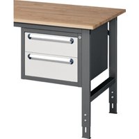 Unterbauschrank H395xB490xT600mm anthrazitgrau/lichtgrau 2 Schubl.Einfachauszug von RAU