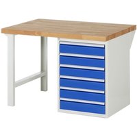 Werkbank 7516A1, B1250xT900xH890mm, 6x Schublade-TA - RAU Werkbank 7516A1, B1250xT900xH890mm, 6x Schublade-TA - RAU von RAU