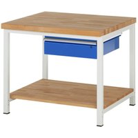 Werkbank höhenverstellbar 8001A7, B1000xT900xH840-1040mm, 1x Schublade-TA - RAU von RAU