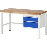 Werkbank höhenverstellbar 8123A1, B1500xT700xH840-1040mm, 2x Schublade-TA - RAU von RAU