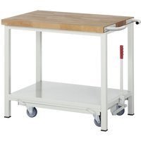 Werkbank mit absenkbarem Fahrgestell Modell 8000 b 1000 x t 700 x h 880mm - RAU Werkbank mit absenkbarem Fahrgestell Modell 8000 b 1000 x t 700 x h 880mm - RAU von RAU