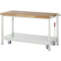 Werkbank mit absenkbarem Fahrgestell Modell 8000 b 1500 x t 700 x h 880mm - RAU Werkbank mit absenkbarem Fahrgestell Modell 8000 b 1500 x t 700 x h 880mm - RAU von RAU