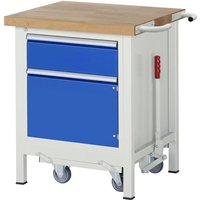 Werkbank mit absenkbarem Fahrgestell Modell 8152 b 750 x t 700 x h 880mm - RAU Werkbank mit absenkbarem Fahrgestell Modell 8152 b 750 x t 700 x h 880mm - RAU von RAU