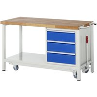 Werkbank mit absenkbarem Fahrgestell Modell 8157 b 1500 x t 700 x h 880mm - RAU von RAU