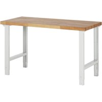 Werkbank mit einstellbarer Arbeitshöhe und Massiv-Arbeitsplatte 1500x700x790-1140 mm - RAU Werkbank mit einstellbarer Arbeitshöhe und Massiv-Arbeitsplatte 1500x700x790-1140 mm - RAU von RAU