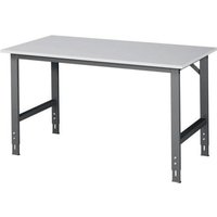 Werktisch Tom B1500xT800xH760-1080mm Arbeitsplatte Melamin Gestell anthrazitg RAU von RAU