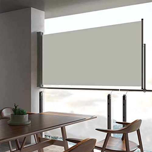 Furniture Home Tools Ausziehbare Seitenmarkise für Terrasse, 80 x 300 cm, Creme von RAUGAJ