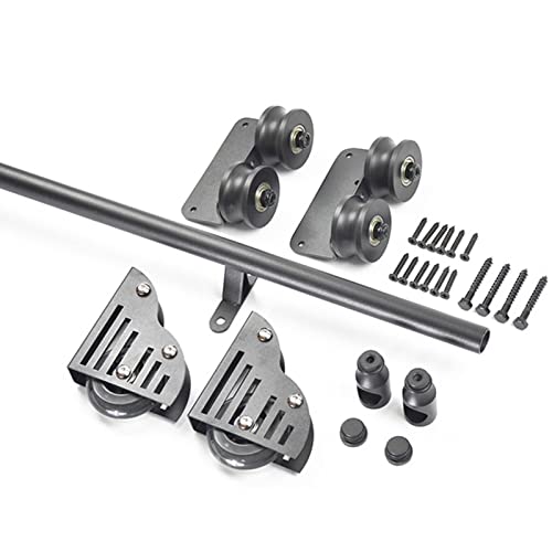 RAUGAJ 3,3 Fuß Bis 20 Fuß Schiebe-Bibliotheksleiter-Hardware-Kit, Rollleiter-Hardware-Bibliotheks-Schiebeleiter-Hardware-Kit, Mit Bodenrollenrädern (Ohne Leiter)/20Ft/600Cm Track Kit von RAUGAJ