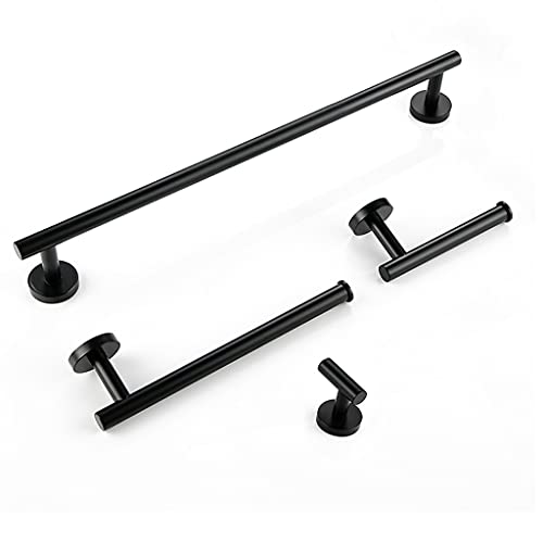 RAUGAJ Badezimmer -Hardware -Set Schwarzer Robe Haken Handtuch Rack Rack Bar Regal Tissue Paperhalter Halterhalter Badezimmerzubehör von RAUGAJ