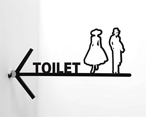 RAUGAJ Doppelseitige Männer Und Frauen Badezimmer Schild Toilettenpfeilführer Sigange Teller Toilettenführer Karten Seitenmontierter Acrylplatten Custom/D von RAUGAJ