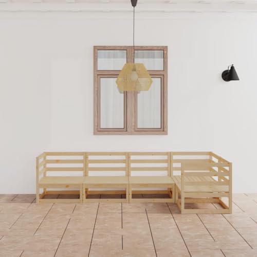 RAUGAJ Furniture Home Tools 5-teiliges Garten-Lounge-Set Massivholz Kiefer von RAUGAJ