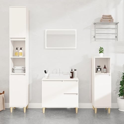 RAUGAJ Furniture Home Tools Badezimmerschrank, weiß, 65 x 33 x 60 cm, Holzwerkstoff von RAUGAJ