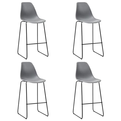 RAUGAJ Furniture Home Tools Barstühle, Kunststoff, Grau, 4 Stück von RAUGAJ
