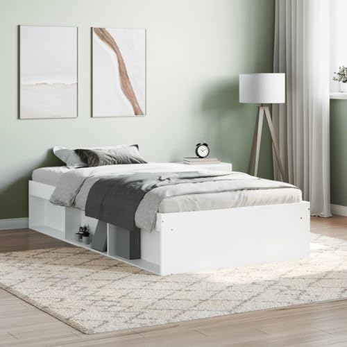 RAUGAJ Furniture Home Tools Bettgestell Weiß 90x190 cm Einzelbett von RAUGAJ