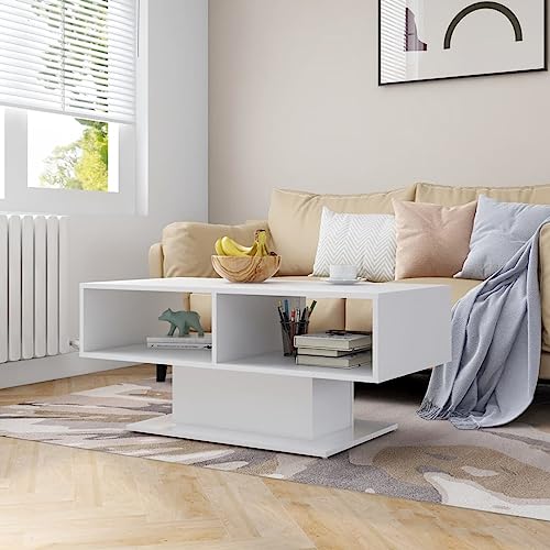 RAUGAJ Furniture Home Tools Couchtisch, Holz, 103,5 x 50 x 44,5 cm, Weiß von RAUGAJ