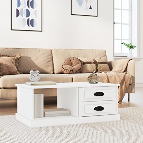 RAUGAJ Furniture Home Tools Couchtisch, Holz, 90 x 50 x 35 cm, Weiß von RAUGAJ