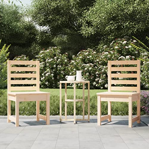 RAUGAJ Furniture Home Tools Gartenstühle 2 Stück 40,5 x 48 x 91,5 cm Massivholz Kiefer von RAUGAJ