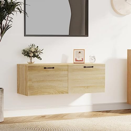 RAUGAJ Furniture Home Tools Hängeschrank Sonoma Eiche 100x36,5x35cm Holzwerkstoff von RAUGAJ