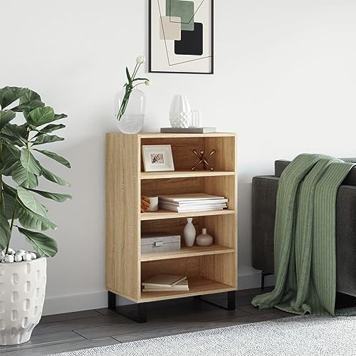 RAUGAJ Furniture Home Tools Highboard Sonoma Eiche 57x35x90cm Holzwerkstoff von RAUGAJ