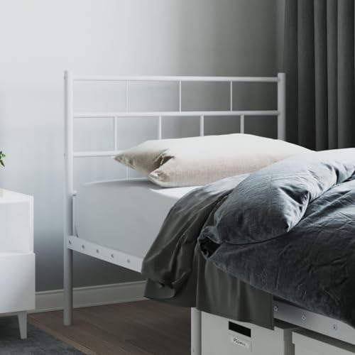 RAUGAJ Furniture Home Tools Kopfteil aus Metall, Weiß, 100 cm von RAUGAJ