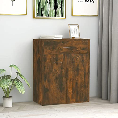 RAUGAJ Furniture Home Tools Sideboard Räuchereiche 60x30x75cm Holzwerkstoff von RAUGAJ