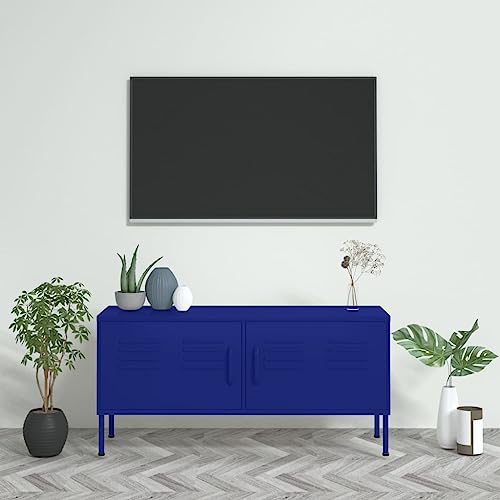 RAUGAJ Furniture Home Tools TV-Schrank, Marineblau, 105 x 35 x 50 cm, Stahl von RAUGAJ