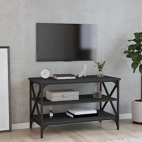 RAUGAJ Furniture Home Tools TV-Schrank, schwarz, 80 x 40 x 50 cm, Holzwerkstoff von RAUGAJ