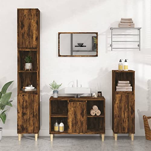 RAUGAJ Furniture Home Tools Waschbeckenunterschrank, Raucheiche, 80 x 33 x 60 cm, Holzwerkstoff von RAUGAJ