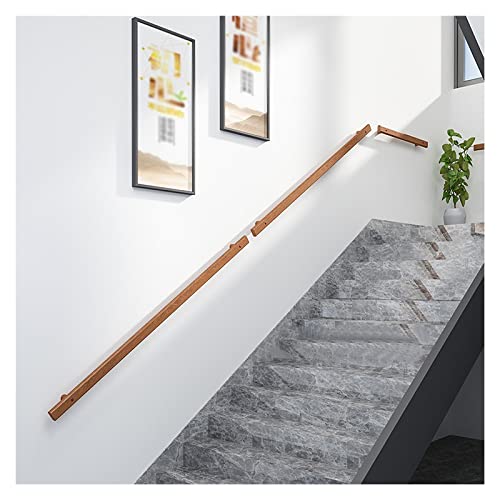 RAUGAJ Home Commercial Treppe Handläufe, Wandmontierte Holzbarriere-Freie Grabstange Für Ältere Menschen/Kinder/Behinderte, 1,2 1,6 2 2,4 2,8 3 3.6 4 M Länge Mit Schrauben/2.3Ft/70Cm(1 Section) von RAUGAJ