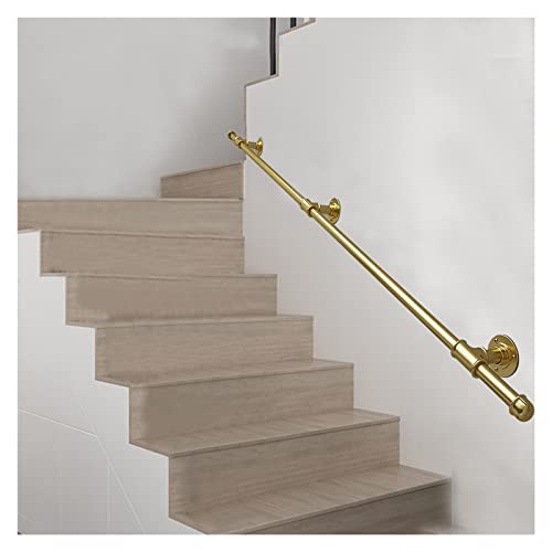 RAUGAJ Innentreppenhändlernwand Montiert, Mit Metall Verzinkte Röhre Nicht-Schlupf-Grabstangen Für Apartments/Büro/Bars Treppenstufen, 30-600 cm Lang/Gold/420Cm/13.8Ft/165.4In RAUGAJ Innentreppenhändlernwand Montiert, Mit Metall Verzinkte Röhre Nicht-Schlupf-Grabstangen Für Apartments/Büro/Bars Treppenstufen, 30-600 cm Lang/Gold/420Cm/13.8Ft/165.4In von RAUGAJ
